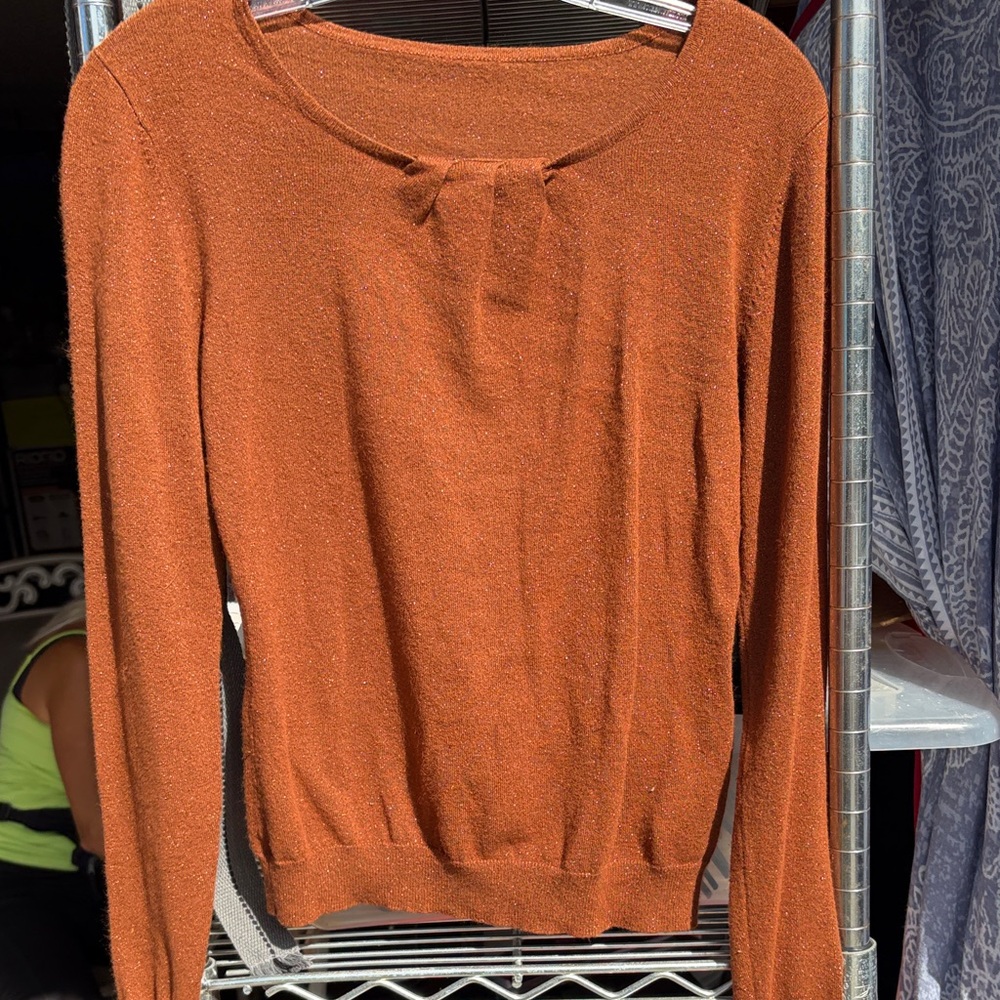 Rust Orange Long Sleeve Sweater
